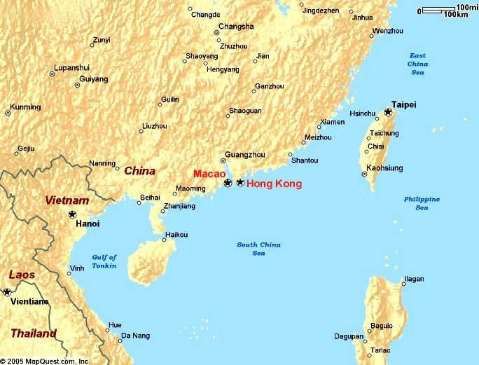 hongkong macao map china